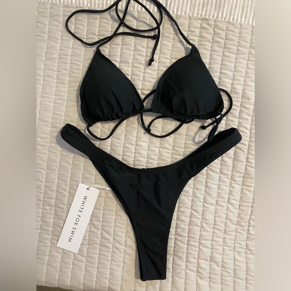 White Fox black bikini